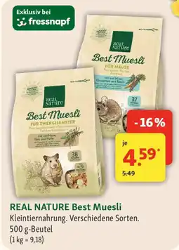 Fressnapf REAL NATURE Best Muesli Angebot