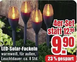 B1 Discount Baumarkt LED-Solar-Fackeln 4er Set Angebot
