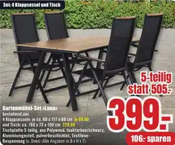 B1 Discount Baumarkt Gartenmöbel-Set Lana Angebot