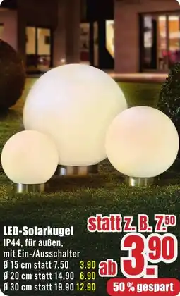 B1 Discount Baumarkt LED-Solarkugel Ø 15 cm Angebot