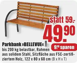 B1 Discount Baumarkt Parkbank Parkbank >>BELLEVUE<< Angebot