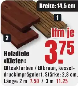 B1 Discount Baumarkt Holzdiele Holzdiele >>Kiefer«< Angebot