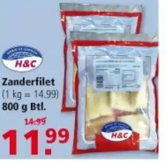 Multi Markt H&C Zanderfilet 800g Beutel Angebot