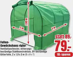B1 Discount Baumarkt Folien- Gewächshaus lglu Angebot