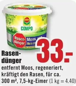 B1 Discount Baumarkt COMPO Rasen- dünger Angebot