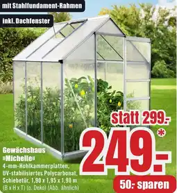B1 Discount Baumarkt Gewächshaus Michelle Angebot