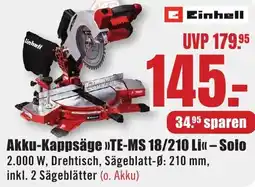 B1 Discount Baumarkt Einhell Akku-Kappsäge TE-MS 18/210 Li Angebot