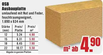 B1 Discount Baumarkt OSB Ausbauplatte Angebot
