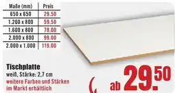 B1 Discount Baumarkt Tischplatte Angebot