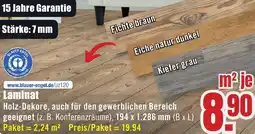 B1 Discount Baumarkt Laminat Holz-Dekore Angebot