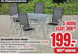 B1 Discount Baumarkt Gartenmöbel-Serie Meike 5-teilig Angebot