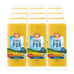 Netto Marken-Discount 3 Glocken Genuss Pur Spaghetti 1 kg, 12er Pack Angebot