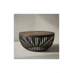 Netto Marken-Discount KADIMA DESIGN Couchtisch im Industrial-Design, Recyceltes Mangoholz, Braun, 70x33x70 cm Angebot