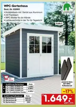 Netto Marken-Discount WPC-Gartenhaus Angebot