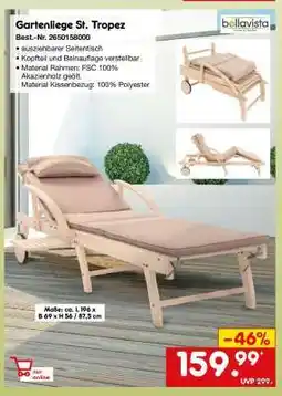 Netto Marken-Discount Gartenliege St. Tropez Angebot