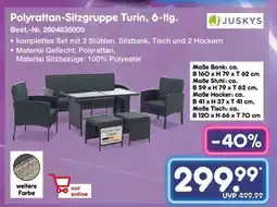 Netto Marken-Discount Polyrattan-Sitzgruppe Turin, 6-tlg Angebot