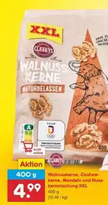 Netto Marken-Discount Walnusskerne, Cashewkerne, Mandeln und Nusskernmischung XXL Angebot