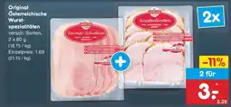 Netto Marken-Discount Original Österreichische Wurstspezialitäten Angebot