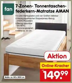 Netto Marken-Discount 7-Zonen- Tonnentaschenfederkern-Matratze AMAN Angebot
