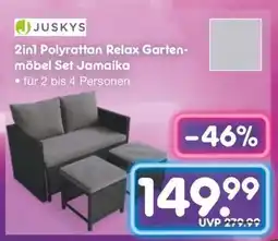 Netto Marken-Discount 2in1 Polyrattan Relax Gartenmöbel Set Jamaika Angebot