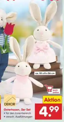 Netto Marken-Discount Osterhasen, 2er Set Angebot