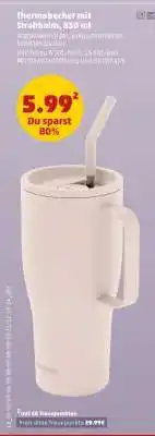 PENNY Thermobecher mit Strohhalm, 830 ml Angebot
