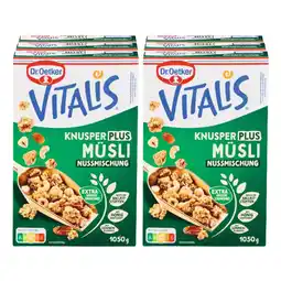 Netto Marken-Discount Dr. Oetker Vitalis KnusperPlus Müsli Nussmischung 1,05 kg, 6er Pack Angebot