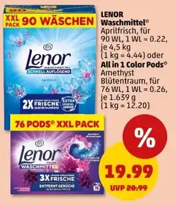 PENNY LENOR Waschmittel oder All in 1 Color Pods Angebot