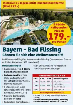 PENNY Bayern - Bad Füssing 3 Nächte Angebot