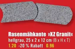 B1 Discount Baumarkt Rasenmähkante XZ Granit Angebot
