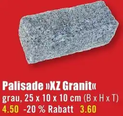 B1 Discount Baumarkt Palisade XZ Granit Angebot
