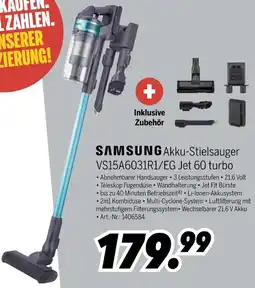 MEDIMAX SAMSUNG Akku-Stielsauger VS15A6031R1/EG Jet 60 turbo Angebot