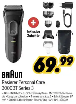 MEDIMAX BRAUN Rasierer Personal Care 3000BT Series 3 Angebot