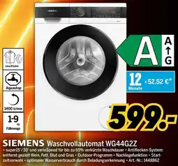 MEDIMAX SIEMENS Waschvollautomat WG44G2Z Angebot