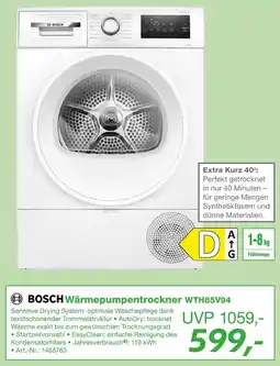 EP BOSCH Wärmepumpentrockner WTH85V94 Angebot
