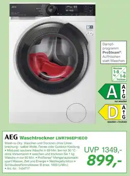 EP AEG Waschtrockner LWR796EP1ECO Angebot