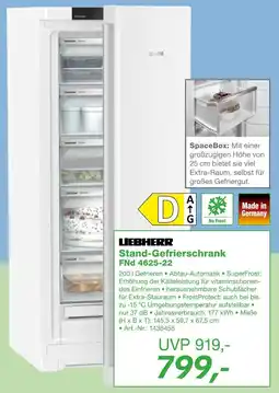 EP LIEBHERR Stand-Gefrierschrank FNd 4625-22 Angebot