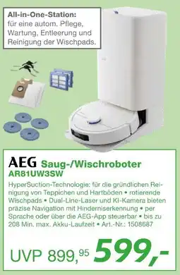 EP AEG Saug-/Wischroboter AR81UW3SW Angebot