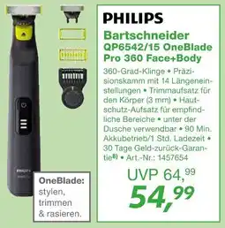 EP PHILIPS Bartschneider QP6542/15 OneBlade Pro 360 Face+Body Angebot