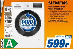 expert Techno Land SIEMENS Waschmaschine WM14NK75EX Angebot