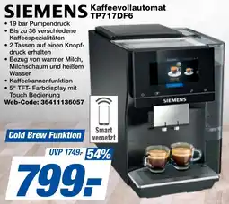 expert Techno Land SIEMENS Kaffeevollautomat TP717DF6 Angebot