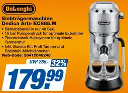 expert Techno Land DeLonghi Siebträgermaschine Dedica Arte EC885.M Angebot