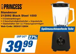 expert Techno Land PRINCESS Standmixer 212092 Black Steel 1000 Angebot
