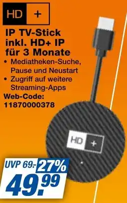 expert Techno Land IP TV-Stick inkl. HD+ IP für 3 Monate Angebot