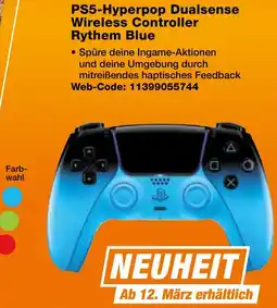 expert Techno Land PS5-Hyperpop Dualsense Wireless Controller Rythem Blue Angebot