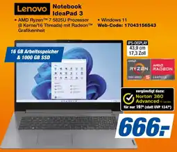 expert Techno Land Lenovo Notebook IdeaPad 3 Angebot