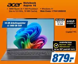 expert Techno Land acer Notebook Aspire 16 Angebot