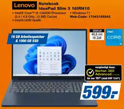 expert Techno Land Lenovo Notebook IdeaPad Slim 3 16IRH10 Angebot