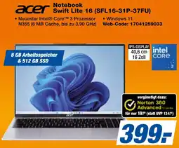 expert Techno Land acer Notebook Swift Lite 16 (SFL16-31P-37FU) Angebot