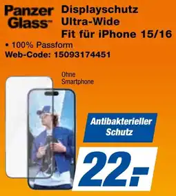 expert Techno Land Panzer Glass Displayschutz Ultra-Wide Fit für iPhone 15/16 Angebot